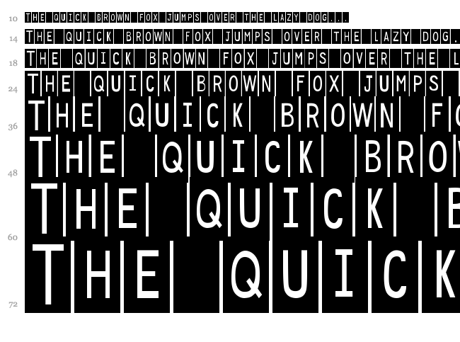 DJB Sticky Tape Labels font waterfall